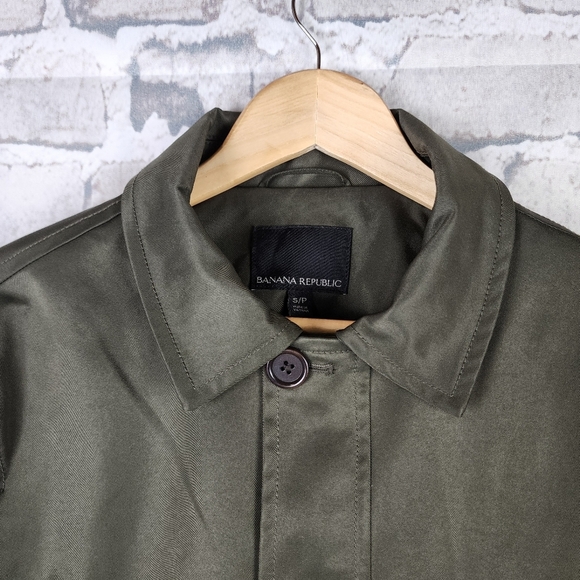 Banana Republic Zip Front Bomber Jacket Olive Green Size Small - Picture 4 of 13